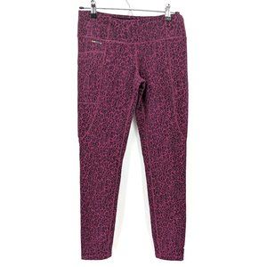Lole Evie Leggings Leopard Print Magenta Sz S